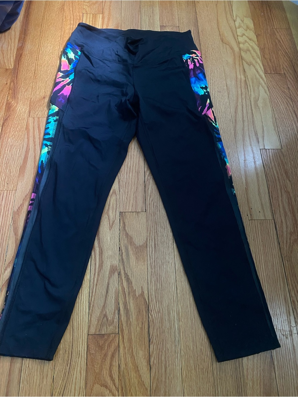 Pink by Victoria Secret Athletic Pants with Multicolor Side Panels Size L